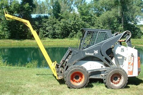 tele boom skid steer|skid steer extendable boom attachment.